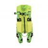 Harnais de sécurité avec gilet haute visibilité jaune/vert - face