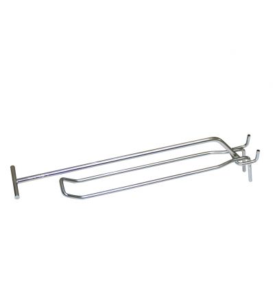 Broche Double Fil pour Fond Perforé avec Tige Porte-Prix