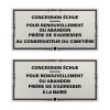 Plaque seule à visser concession échue format 100x200mm