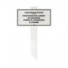 Plaque sur piquet en PVC concession échue mairie