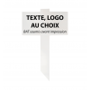 Panneau texte personnalisable abandon concession sur piquet en PVC 