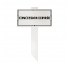 Concession expirée plaque sur piquet PVC format 100x200mm
