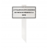 Plaque sur piquet PVC message personnalisé présentation mairie
