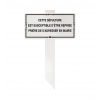 Plaque sur piquet PVC concession reprise