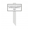 Plaque sur piquet PLEXI message personnalisable pour les titulaire format 100x200mm