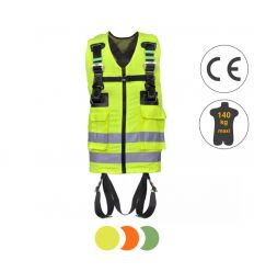 Harnais de sécurité antichute avec gilet haute visibilité