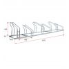 Dimensions du rack à vélo 6 places