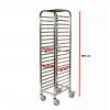 Dimensions échelle pâtissière 600 x 400 en inox 15 niveaux