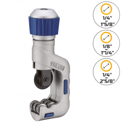 Trois coupes tube professionnel pour cuivre