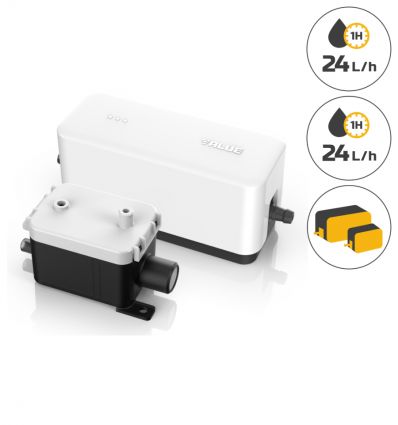 Pompe de relevage clim silencieuse condensats bi-bloc