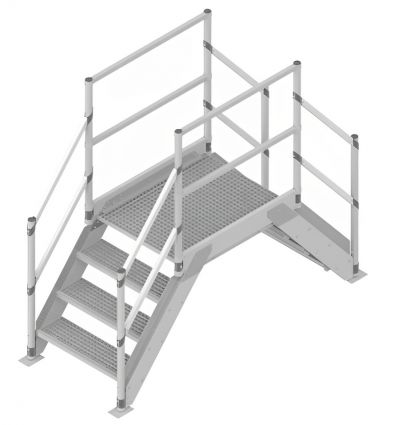 Saut de loup pour industrie en caillebotis acier