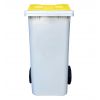 Conteneur 120 litres couvercle jaune de face