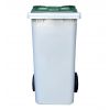 Conteneur 120 litres couvercle vert de face