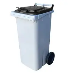 Conteneur 120 litres couvercle noir