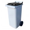 Conteneur 120 litres couvercle noir