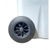 Zoom sur les roues du conteneur