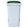 Conteneur Poubelle 240 litres avec couvercle vert de face