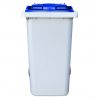 Conteneur Poubelle 240 litres avec couvercle bleu de face
