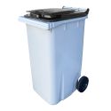 Photo : Conteneur Poubelle 240 litres Noir - Fermé - Sans