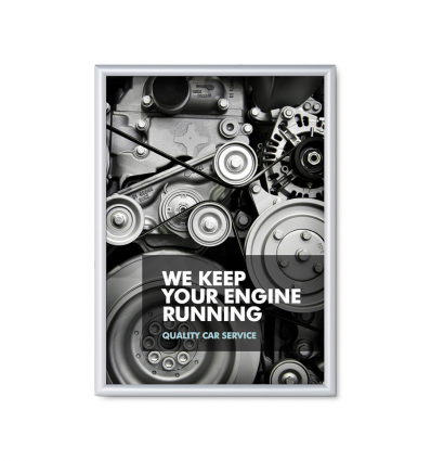 Cadre clic-clac B2 angle droit en argent