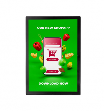 Cadre d'affichage magnétique noir