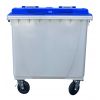 Conteneur Poubelle 770 litres couvercle bleu de face