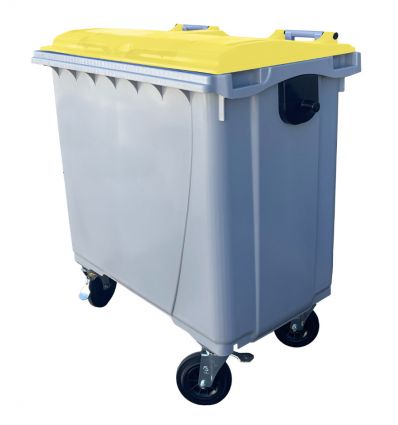 Conteneur Poubelle 770 litres couvercle jaune