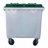 Conteneur Poubelle 770 litres couvercle vert de face