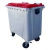 Conteneur Poubelle 770 litres couvercle rouge