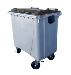Conteneur Poubelle 770 litres couvercle noir