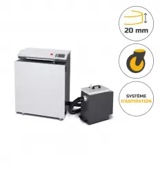 Broyeur carton 20 mm avec système d'aspiration