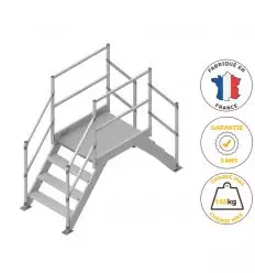 Saut de loup pour industrie en tôle damier aluminium