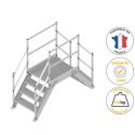 Photo : Saut de loup pour industrie en caillebotis acier 0,25 m - 0,6 m