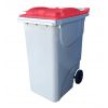 Conteneur Poubelle 360 litres avec couvercle rouge