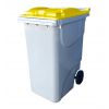 Conteneur Poubelle 360 litres avec couvercle jaune