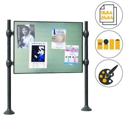 Panneau d'affichage libre 16 ou 24 feuilles A4 large choix couleurs et designs