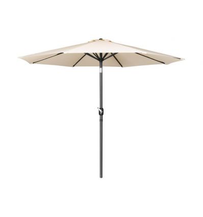 Parasol Rond professionnel 3 m crème à manivelle