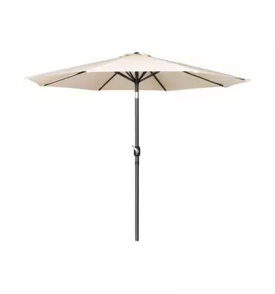 Parasol Rond professionnel 3 m crème à manivelle