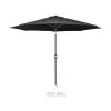 Parasol Rond professionnel 3 m noir à manivelle