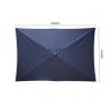 Dimensions parasol terrasse restaurant 3 x 2 m bleu marine