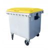 Bac poubelle 1100 litres couvercle jaune