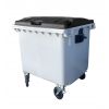 Bac poubelle 1100 litres couvercle noir