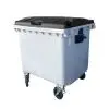 Bac poubelle 1100 litres couvercle noir