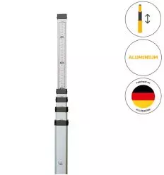 Mire télescopique en aluminium de 2,45 m à 5 m