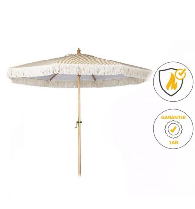 Parasol rond CHR à rayures 2,5 m