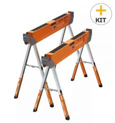 Tréteaux métalliques réglables 1364 kg