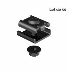 Éclisse chemin de câble fil noir - Lot de 50