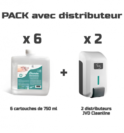 Recharge savon désinfectant pack avec distributeur