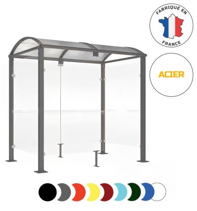 abri fumeur en verre