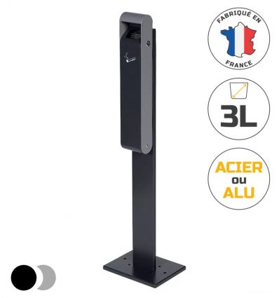 Cendrier sur Pied en Acier galvanisé 3 litres